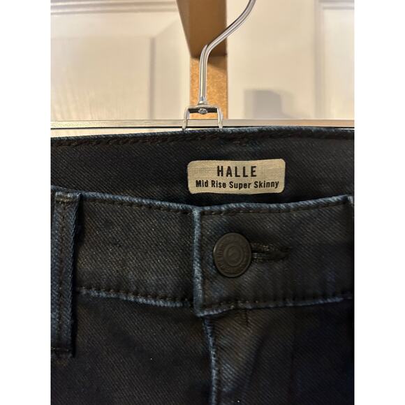 True Religion Halle Mid Rise Super Skinny, Coated Night, Size 26 - Picture 4 of 7